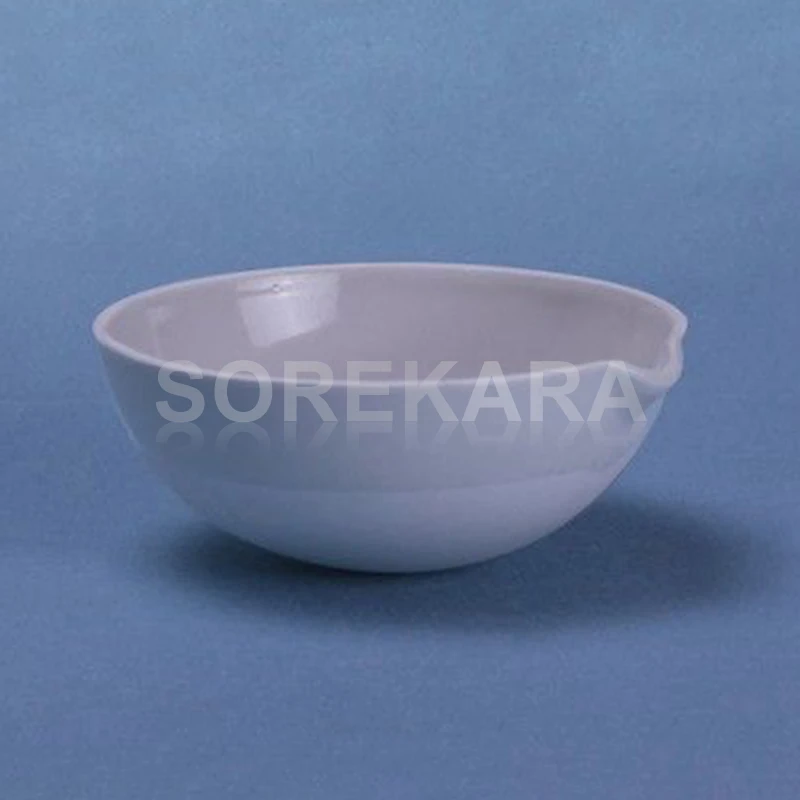 

100ml Ceramic Evaporating Dish Round Bottom with Spout Pottery Porcelain Laboratory Chemistry Equipment