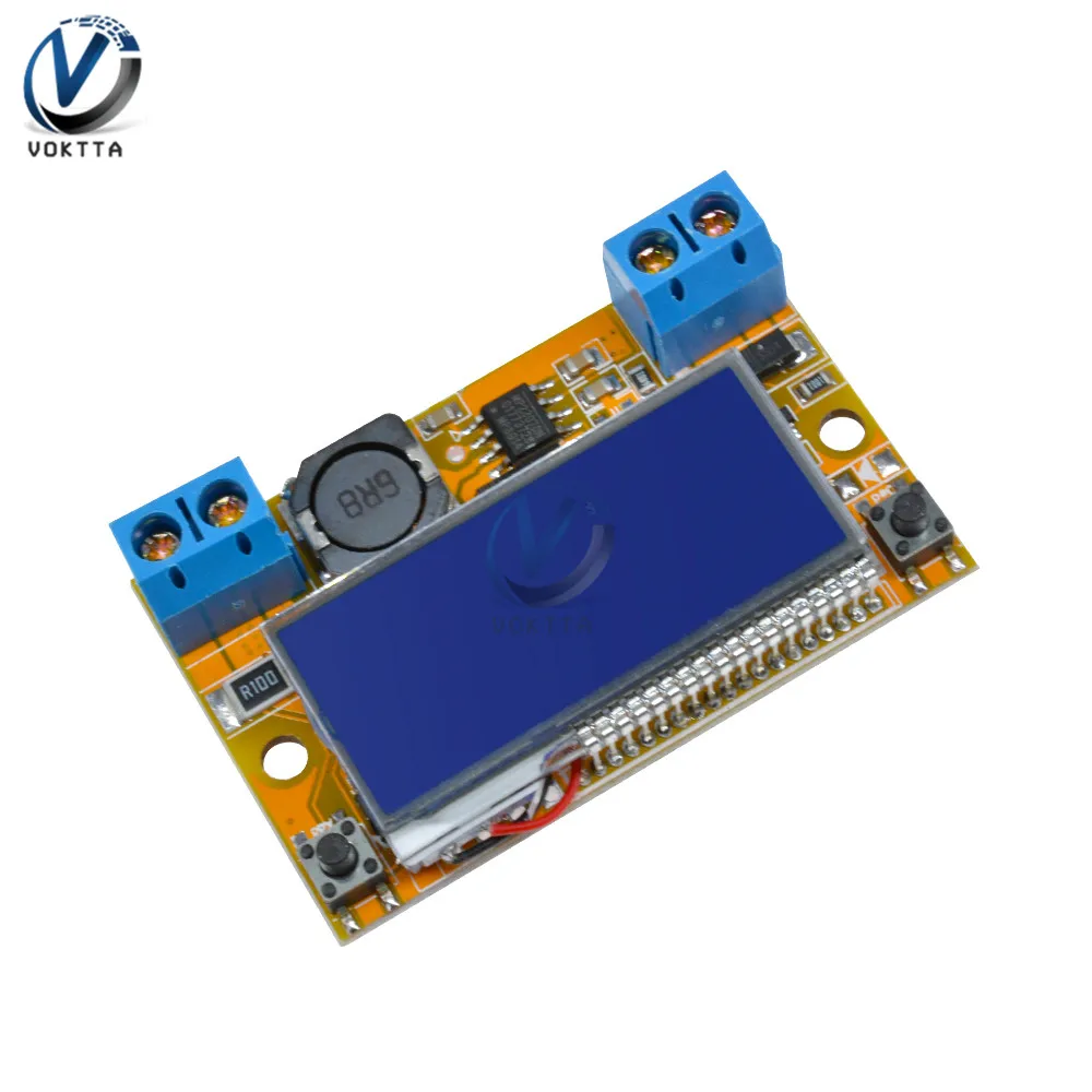 Регулируемый понижающий модуль питания от 5 до 23 В 0-16 3 а с ЖК-дисплеем понижающим