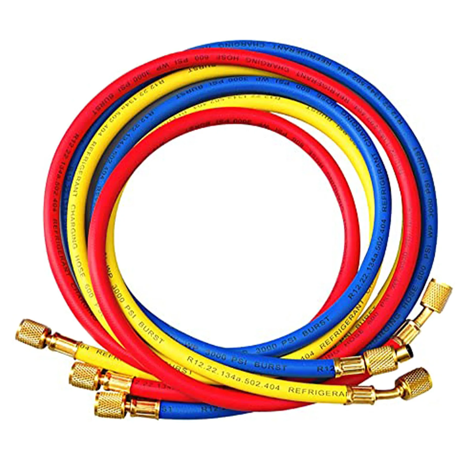 

39.37inch 59.05Inch Sae Ac Charging Hoses Tube 1.5M 800Psi For Hvac Air Conditioning Refrigerant R410A R134A R22 R12 R50