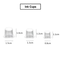 1000pcs s m l disposable plastic tattoo ink cups permanent makeup pigment clear holder container cap tattoo accessory