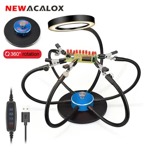 Держатель для печатных плат NEWACALOX, с 3-кратным увеличительным стеклом и поворотом на 360 градусов