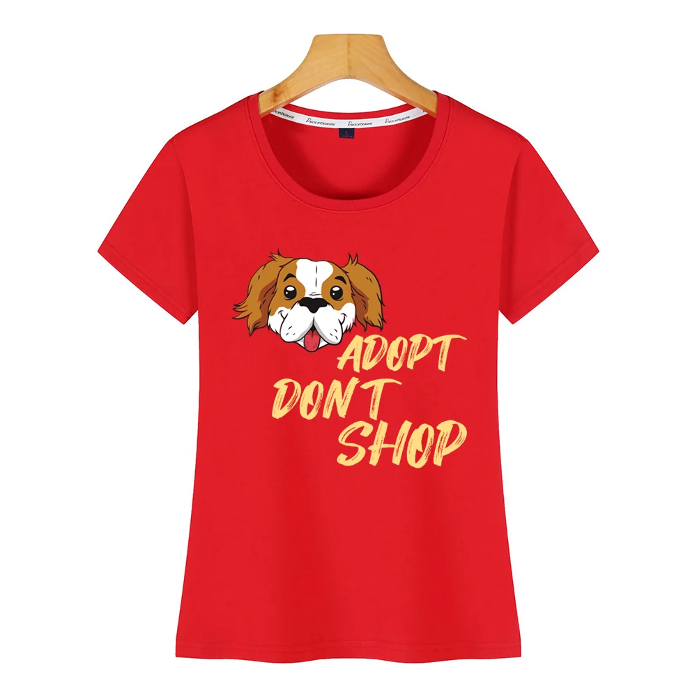 Топы футболки для женщин собак спасательных животных принять не делать покупки