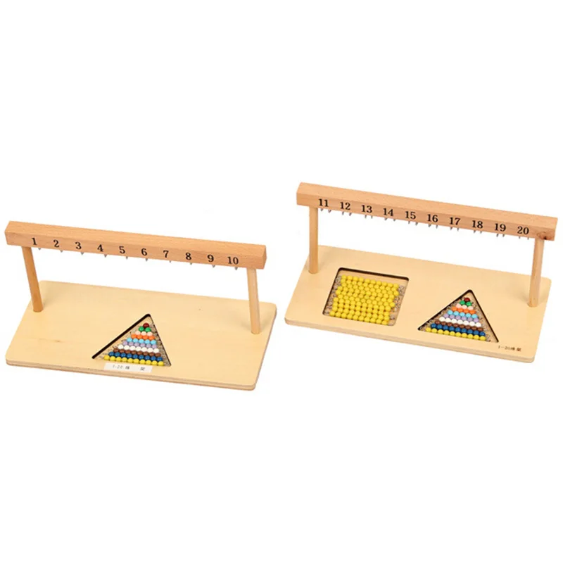 Детская игрушка Монтессори 1-20 бусины подвесная рама дерево для раннего детского