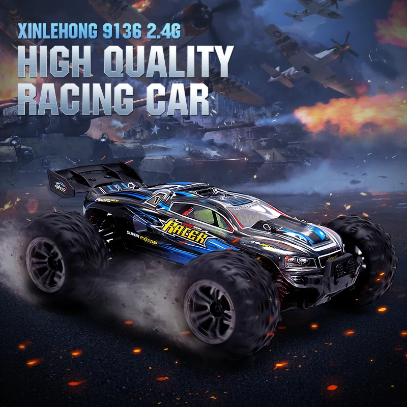 Xinlehong 9136 1/16 2 4G 4WD 32 см Rc гоночные автомобили 36 км/ч Bigfoot внедорожник RTR игрушка VS