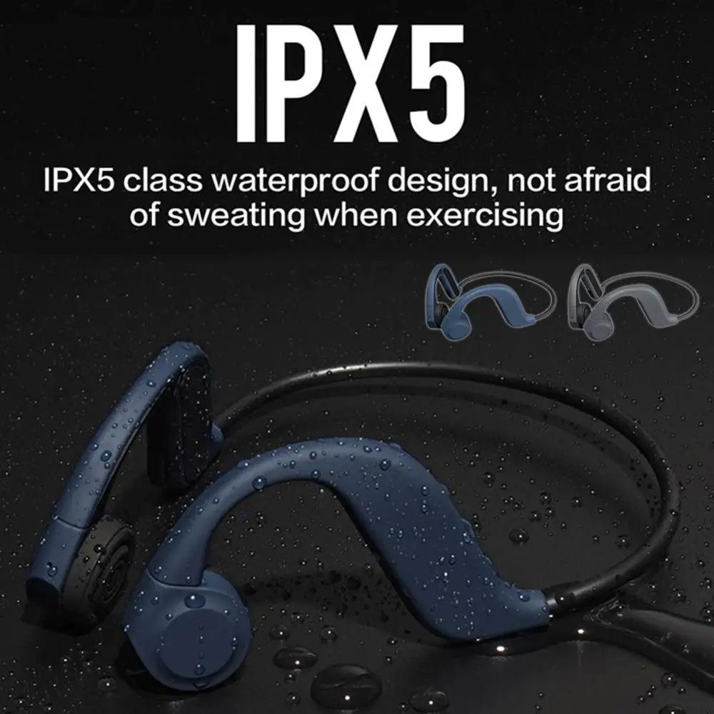 X9 bone conduction Bluetooth headset IPx5 Waterproof built-in 8GB memory dual MIC noise reduction sports riding bone headphones |