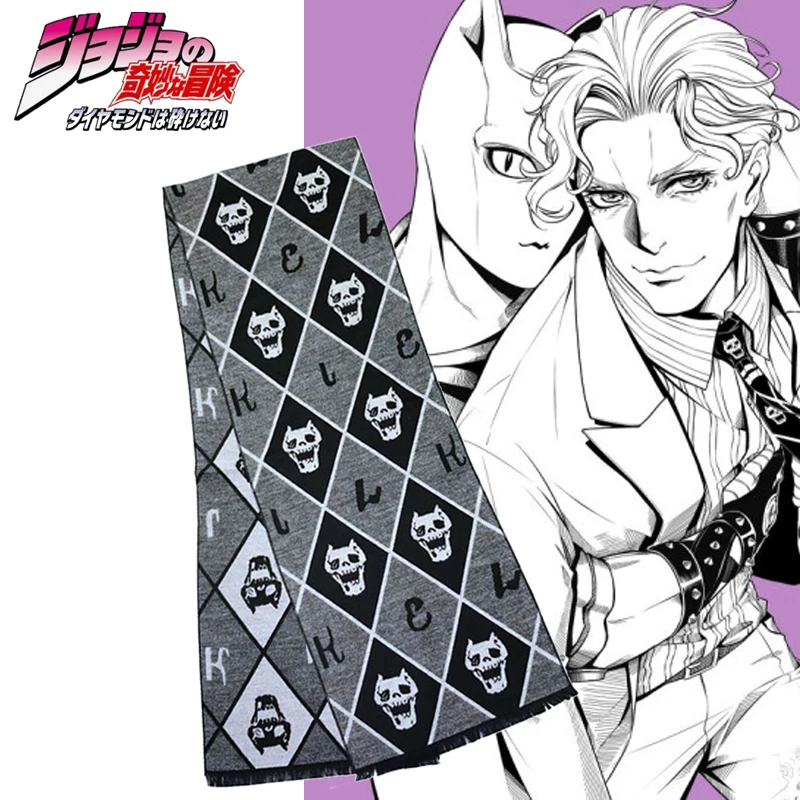 Шарф х/б с принтом Необычные приключения Джоджо | Тематическая одежда и униформа