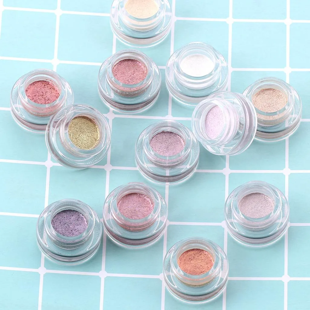 Металлические Блестящие дымчатые тени для век водостойкие блестящие жидкие