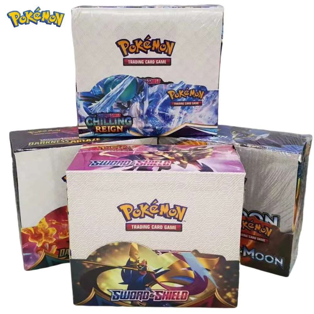 Pokemon Game Collection Cards Pokemon Cards Booster Boxes Sun & Moon Evolution Sword Shield Hidden Fate Trading Card Kids Toys