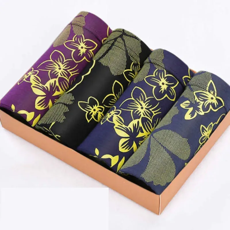 4pcs / Mens Underwear Shorts Boxer Shorts Mens Sexy Underwear High Quaity Men's Underwear Pure Cotton Breathabe Boxer Shorts