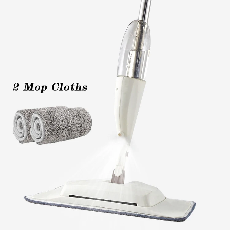 2 Mop Cloths 3-в-1 вода спрей Швабра для пола веник 360 градусов ручка швабры для дерева Керамика Плитки полы пыли швабры с микрофиброй моющийся коврик - Цвет: 2 Mop Cloths