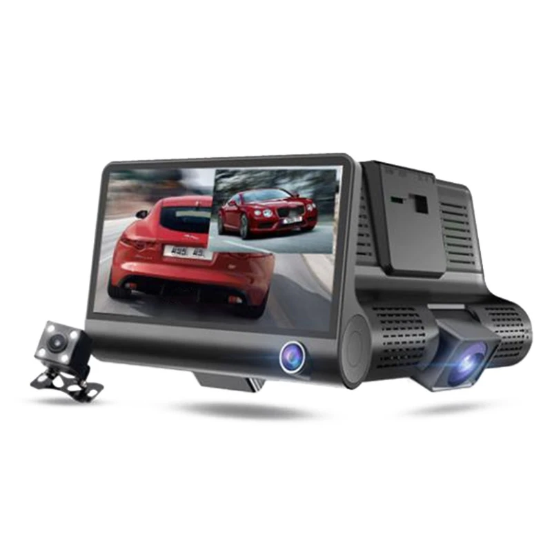 

4in 1080P Car Three Lens Night Vision Driving Recorder Reversing Camera