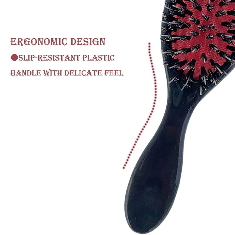 1 шт. овальная щетина кабана и нейлоновая расческа для волос мини Антистатическая