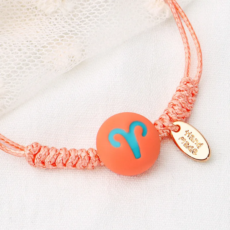 Плетеный кожаный браслет 12 созвездий Лев дева весы тканый для пары дружбы мужчин