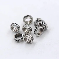 100pcs tibetan silver carved large hole spacer beads for jewelry making diy accessories 83 2mm za126