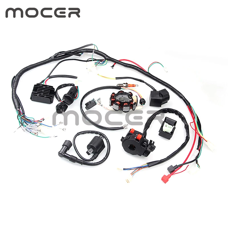 Полный комплект электропроводки подходит для велосипеда грязи ATV QUAD 50 70 90 110CC с