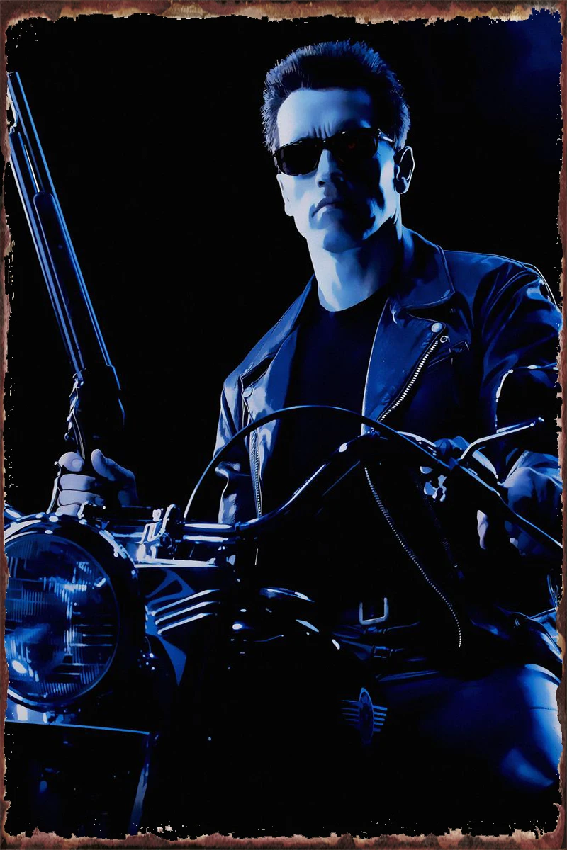 

Terminator 2 Judgment Day Retro Vintage Metal Sign Tin Sign Tin Plates Wall Decor Room Decoration For Pub Home Club Man Cave