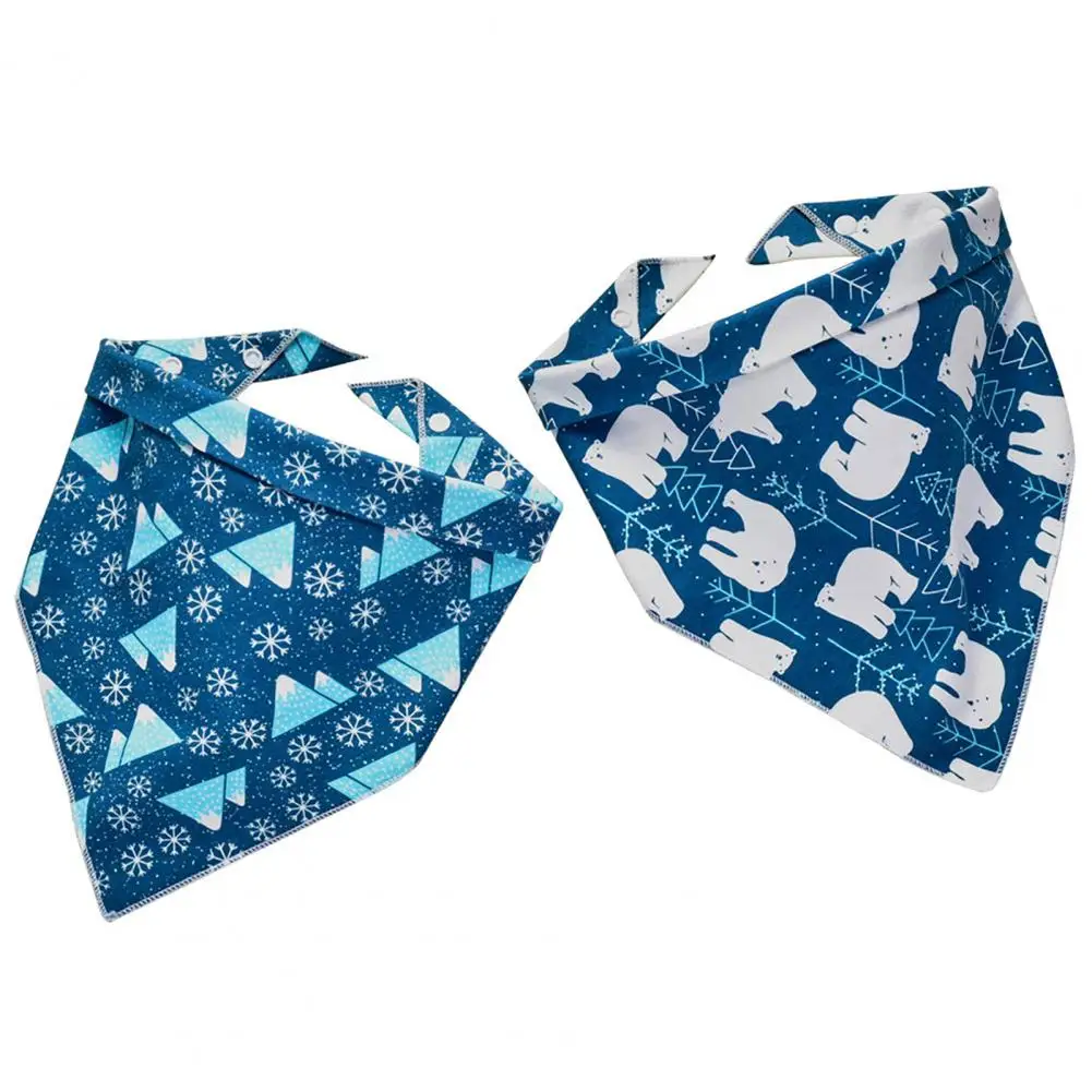 Baberos con patr&oacute;n de dibujos animados para beb&eacute;, Bandana triangular ajustable, Baberos para beb&eacute;, delantal de alimentaci&oacute;n para ni&ntilde;os y ni&ntilde;as, 2 uds.-4