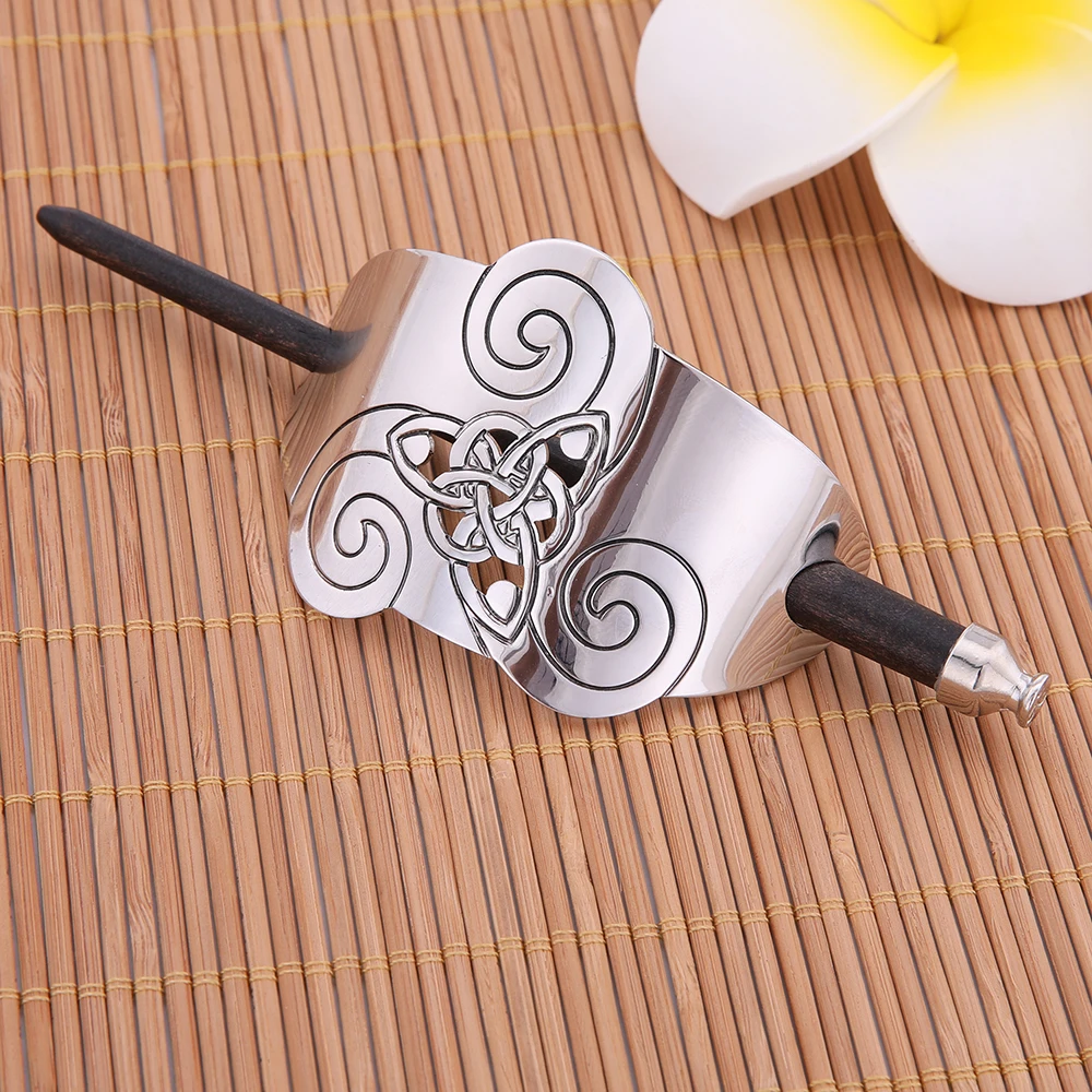 

Nordic Viking Hairpin Celtics Knots Crown Vintage Metal Hair Stick Runes Dragons Slide Hair Clip Women Jewelry Accessories