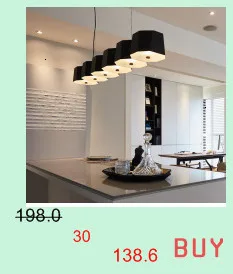 Chandelierrec чердак люстры черный/белый Железный корпус бар гостиная низкие потолки СВЕТОДИОДНЫЙ Потолок люстры светильники