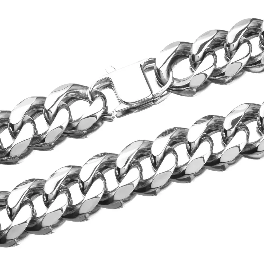 Цепочка Майами из кубинской цепи в стиле хип хоп ожерелье нержавеющей стали