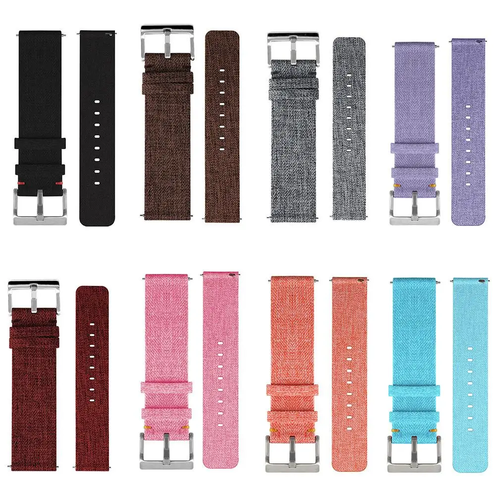 Холщовый сменный ремешок для Fitbit Versa Sport Smartband холщовый часов Ремешок с коннектор