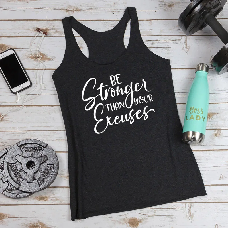 

Жилет будьте сильнее, чем ваши отправки, майки, женские майки с напуском, майка для тренировок в тренажерном зале, повседневные летние майки ...