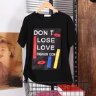 2021 Прохладное лето Новая мода с круглым вырезом и аппликациями с буквенным принтом, женские топы с рисунком, свободные женские футболки с короткими рукавами для отдыха