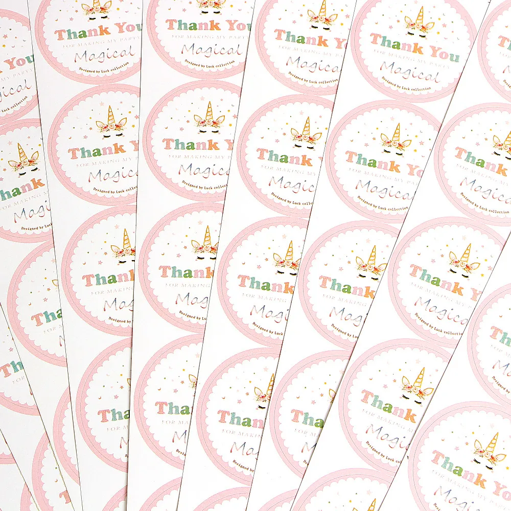 50Pcs/lot Cute Unicorn "Thank You Magical"Sticker Envelop Gift Packing Sealing Decorative Sticker Funny DIY Scrapbook Sticker