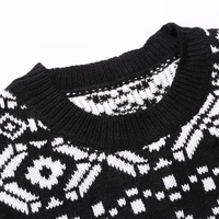 Christmas Sweater Women Christmas Deer Warm Knitted Long Sleeve Sweater Jumper Top Winter Autumn Pullovers Plus Size