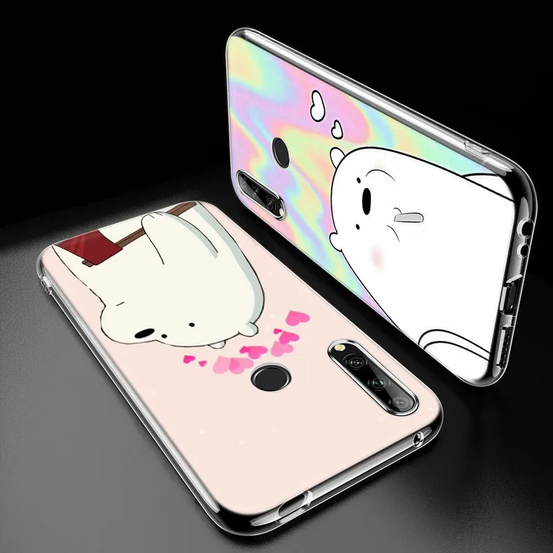 hot funny cartoon bear soft silicone phone case for huawei y5 lite 2018 y6 y7a y9a prime 2018 y9 2019 y9s y5p y6p y7p y8p cover free global shipping