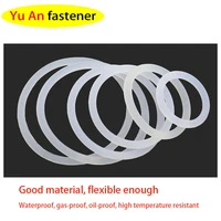 1mm 2mm 3mm high temperature resistant white silicone o ring rubber gasket silicone ring silicone sealing ring 20 wholesale