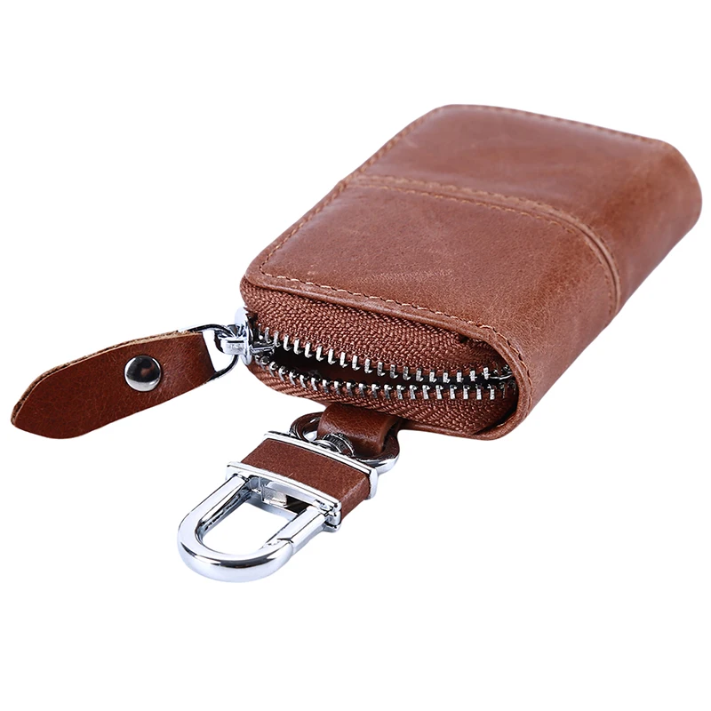 

multi-function Home Key Package Classic First Layer Leather Car Key Bag Retro Oil Skin Men And Women General Leather Car Key Bag
