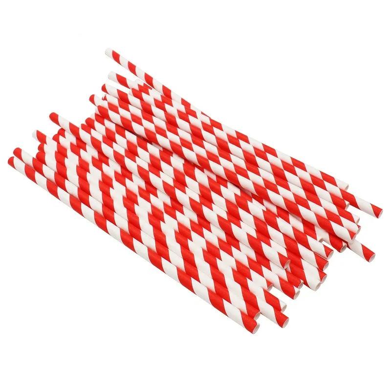 Красочные бумажные стаканы в полоску и тарелки одноразовые трубочки скатерти