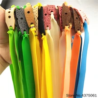 6pcs slingshot hunting powerful flat rubber band 0 65 1 mm high elasticity outdoor catapult shooting accessories
