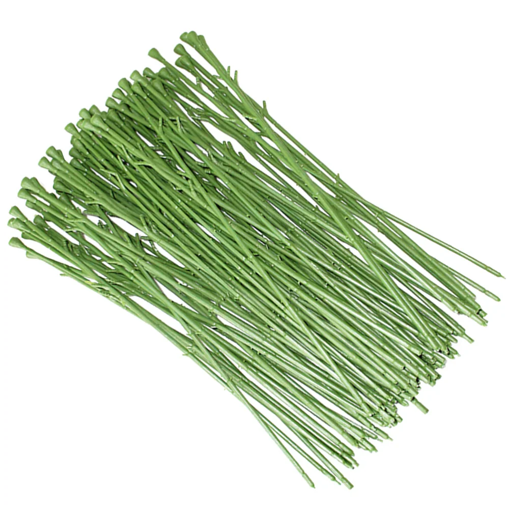 

100Pcs Simulation Flower Stem Artificial Flower Head Artificial Green Flower Stem DIY Floral Material for Wedding Home