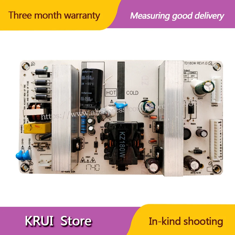 Оригинальный запас хороший тест для платы питания TD180W REV: 1 0 47 63HZ 2.0A|Компьютерные