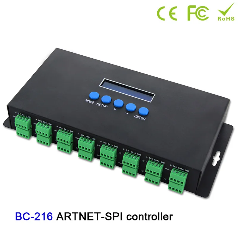 BC 204 4 CH/BC 216 16CH Artnet к SPI/DMX WS2811 WS2812B SK6812 пикселей светильник контроллер Eternet протокол