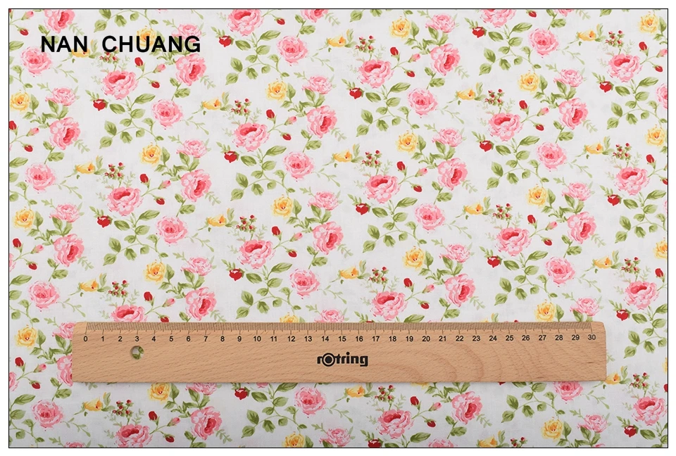 Nanchuang 8 шт./лот цветы саржевая хлопчатобумажная ткань Лоскутная Ткань для рукоделия Швейные материалы для детей 20x25 см