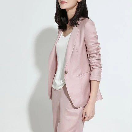 Новинка 2020 приталенный Блейзер с длинным рукавом на одной пуговице Женский