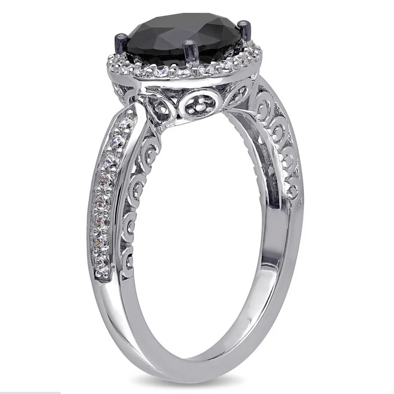 

Special Ring For Women Popular Dark Witch Style Accessory With AAA Black Cubic Zirconia Micro Paved Jewelry Ring For Girl