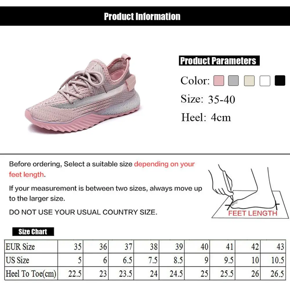 Кроссовки женские сетчатые повседневные без каблука Нескользящие дышащие
