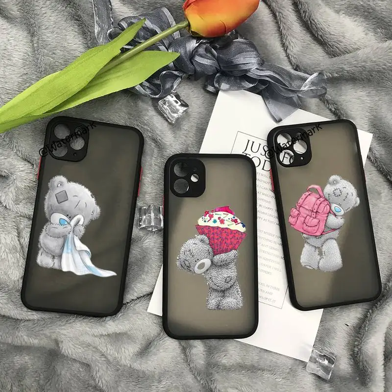 

Tatty Teddy Me To You Bear Phone Case For IPhone 12 11 Pro Max Xs Xr X 7 8 Plus Black Matte Translucent Cover