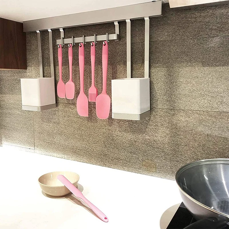 

6Pcs Set Silicone Spatula Dough Scraper, Kitchen Silicone Spatula Set, Baking Silicone Scraper