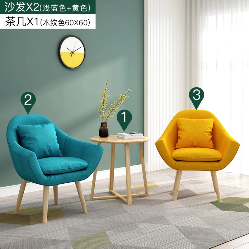 Скандинавский одноместный диван-татами для спальни простой маленький диван стул