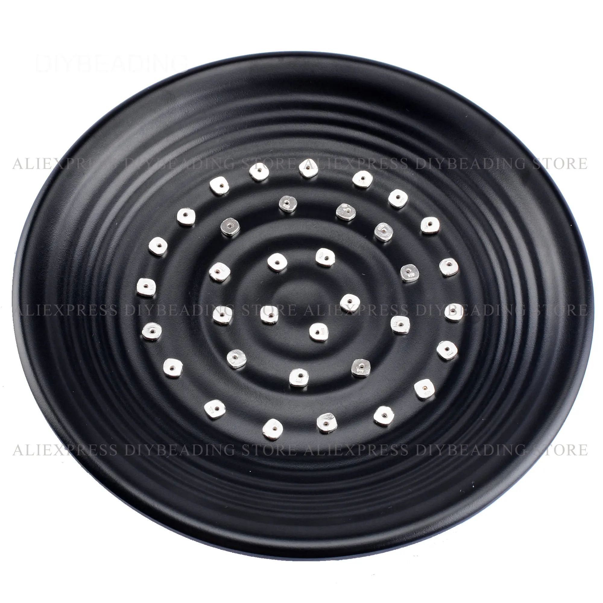 4-100 шт. 925 пробы Цвет Серебряный На плоской подошве Разделитель для бусин в форме