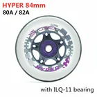 Роликовые коньки Hyper Grip, роликовые коньки, колеса 80A 82A, колеса для слалома, гонки, ПУ, шины 4X84mm, для катания на коньках, с подшипником, 84 мм