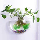 Прозрачная стеклянная настенная ваза, фотоемкость для рыбы, Горшечное растение, цветочный горшок диаметром 151722, 5 см