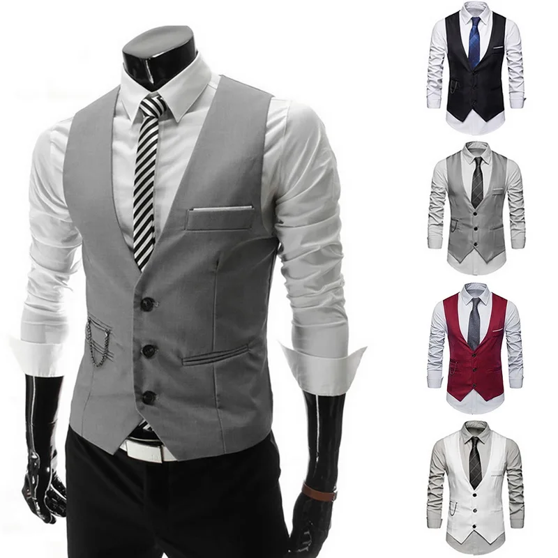 2020 хит мужской деловой костюм жилеты приталенный жилет для свадебной вечеринки