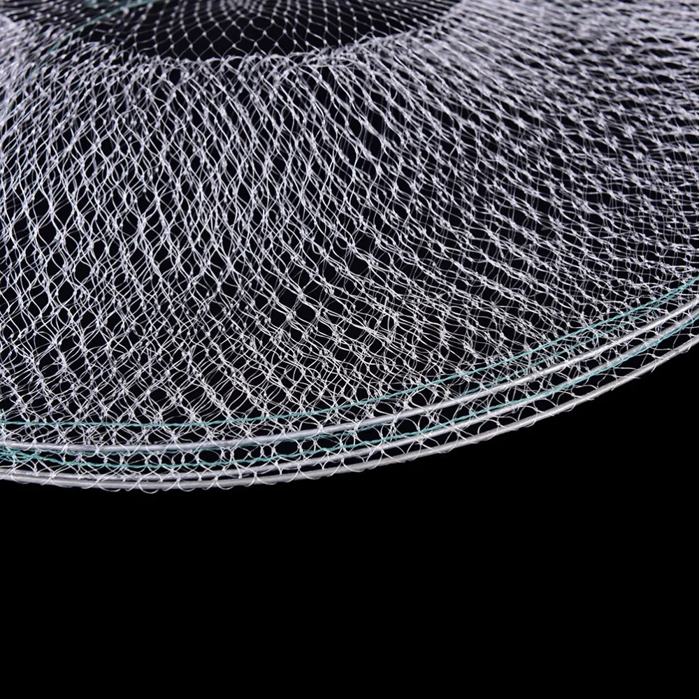 Складной круглый металлический Рамки нейлоновая сетка Краб Crawdad Креветки Белый