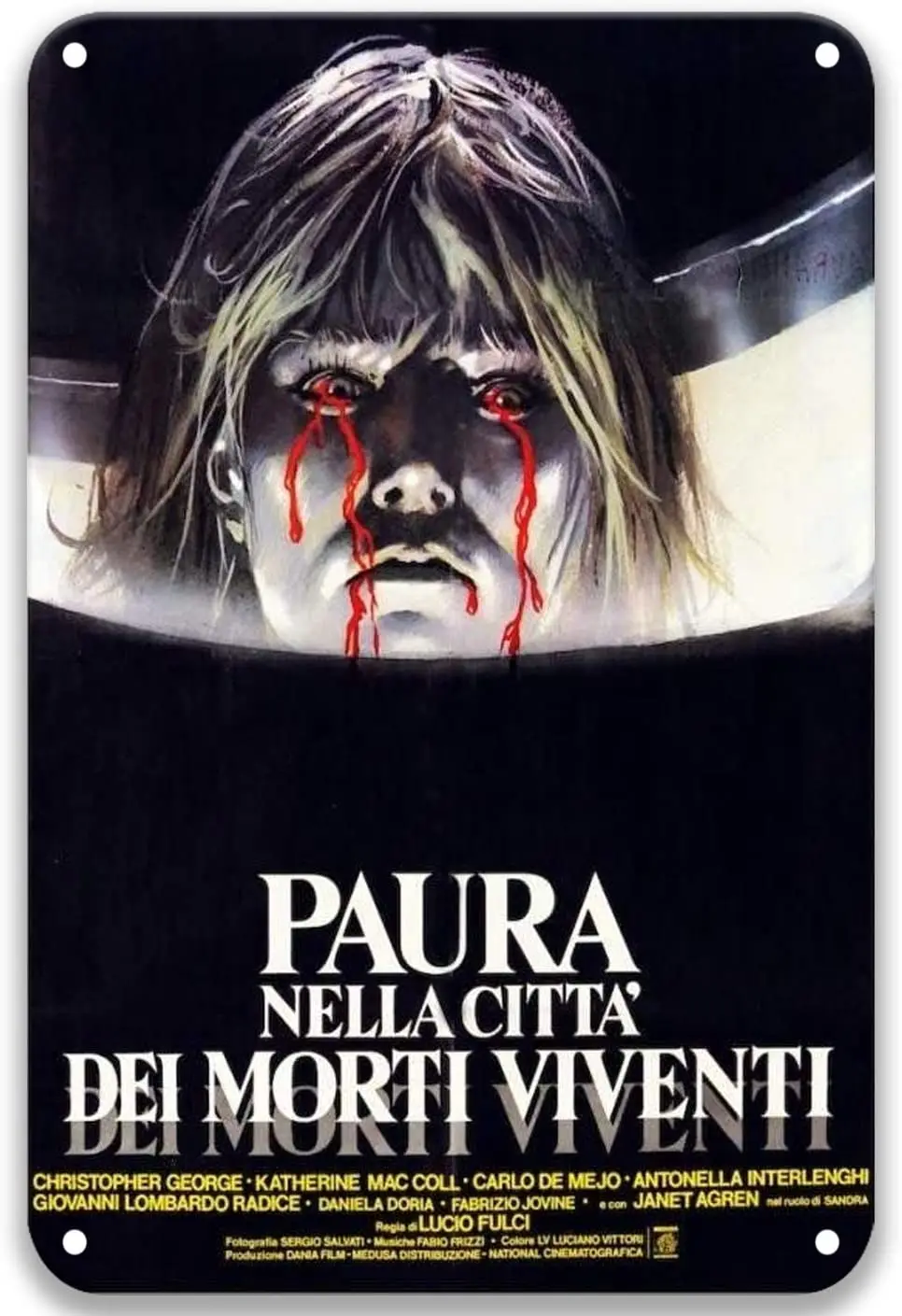 

Оловянные знаки TGDB с надписью «Paura Nella citta dei morti viventi» (1980), винтажные фильмы, модная мужская офисная уличная вечевечерние, номер 8x12